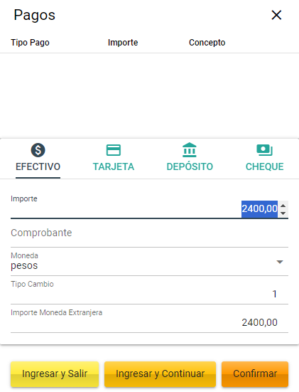 método pago para emitir factura electrónica