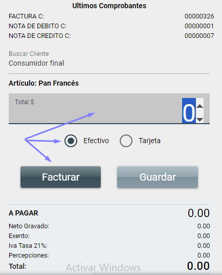 Sistema de facturación electrónica para Panaderías