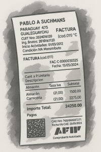 Factura pequeño comercio